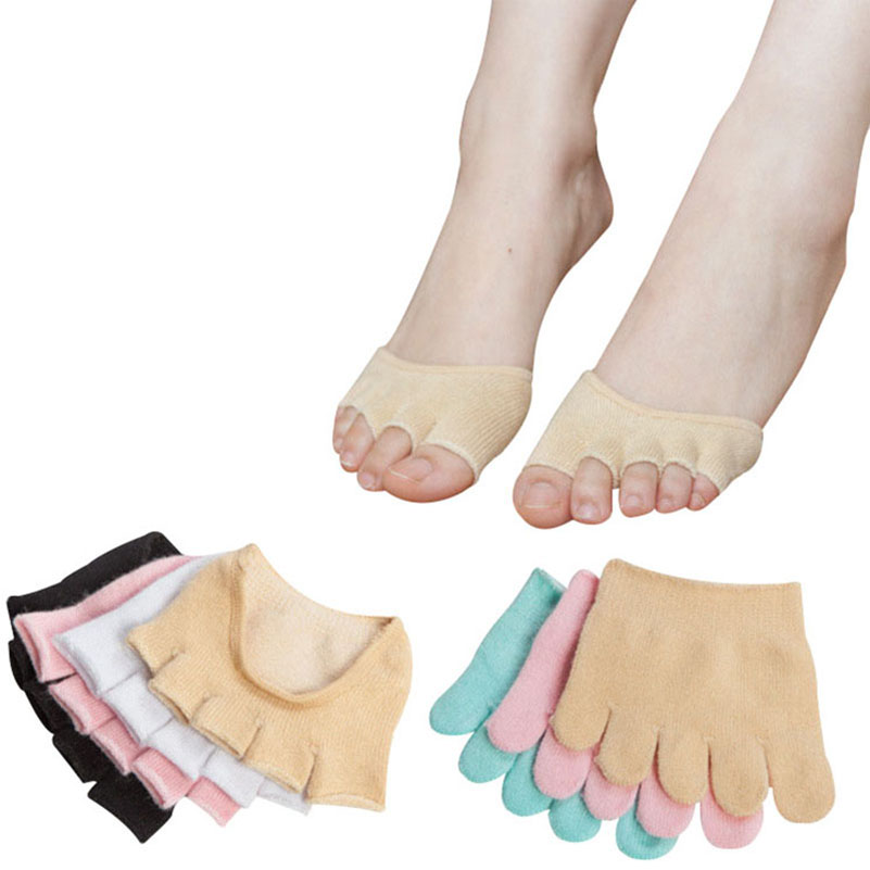No Show Sock Women - 6 Pairs/set Women Cotton Forefoot Toe
