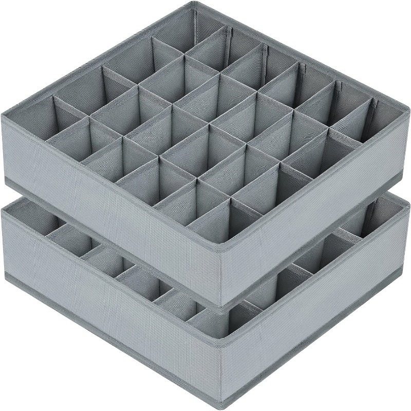 2Pcs 24-Compartment Fabric Soc – Sock Organizer Tray recenzja i cena