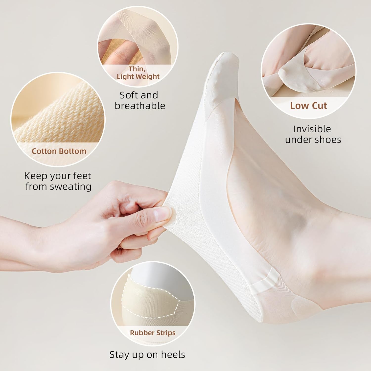Caudblor 6 Pack Thin No Show S – Invisibility Sock Loafer recenzja i cena