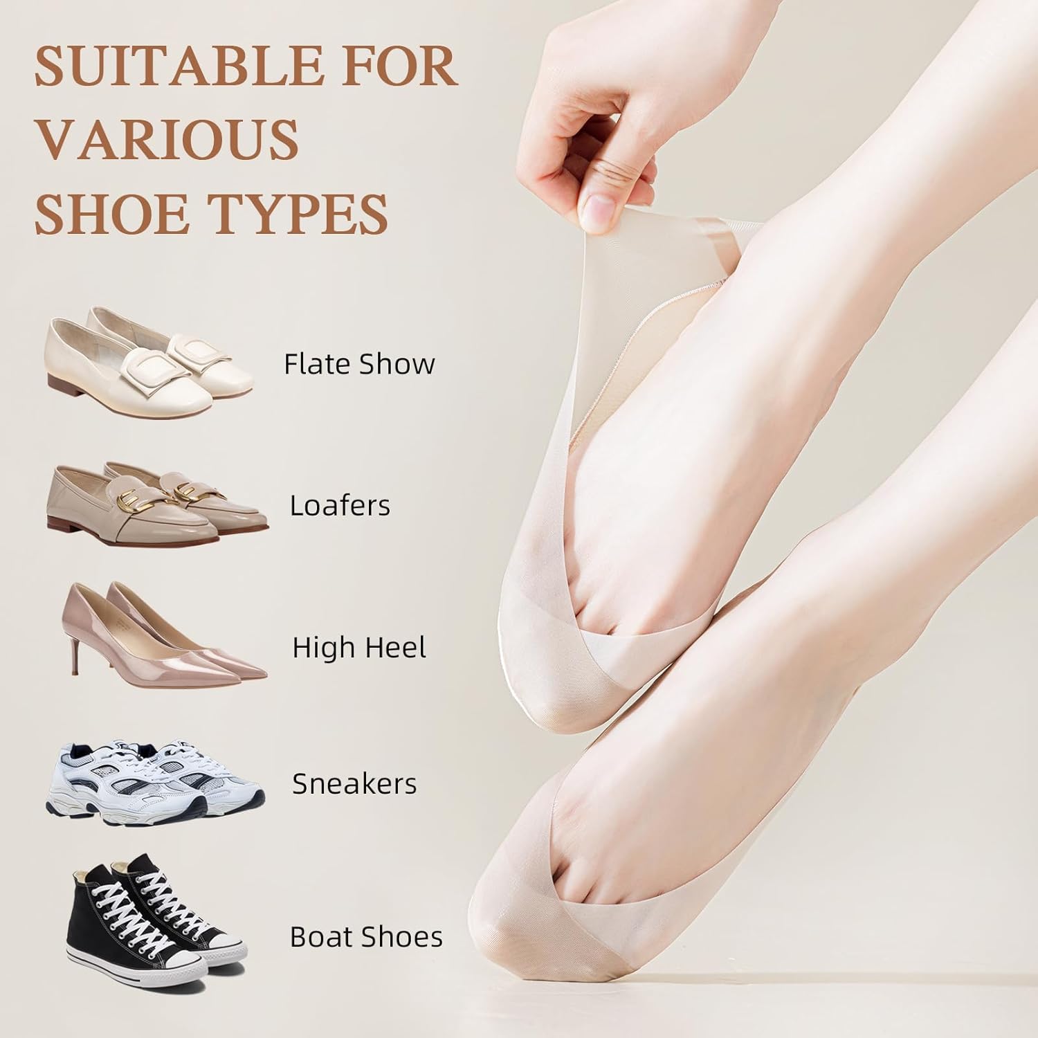 Caudblor 6 Pack Thin No Show S – Invisibility Sock Loafer recenzja i cena