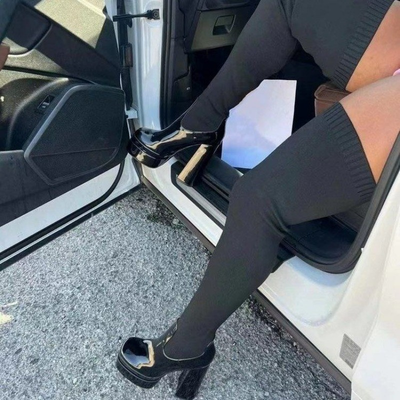 Women Boots Platform Over The  – Knee High Sock Women recenzja i cena