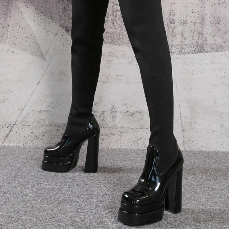 Women Boots Platform Over The  – Knee High Sock Women recenzja i cena