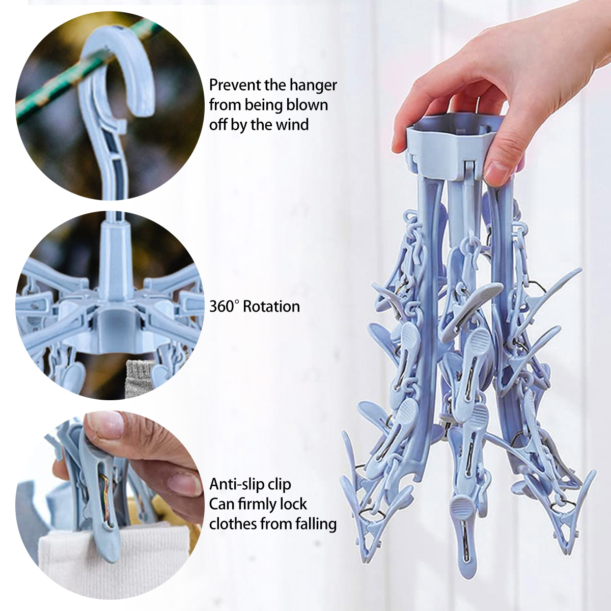 24 Clips Folding Clothes Dryer – Sock Organizer Tray recenzja i cena