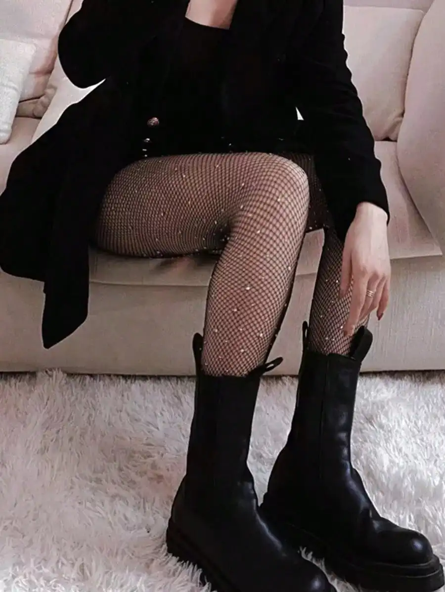 Women's Sheer Rhinestone Fishn – Tights Pantyhose Sheer recenzja i cena
