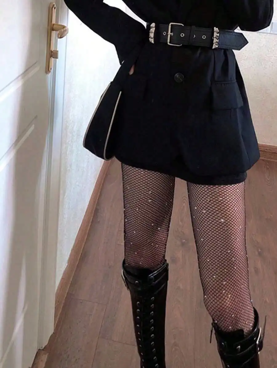 Women's Sheer Rhinestone Fishn – Tights Pantyhose Sheer recenzja i cena