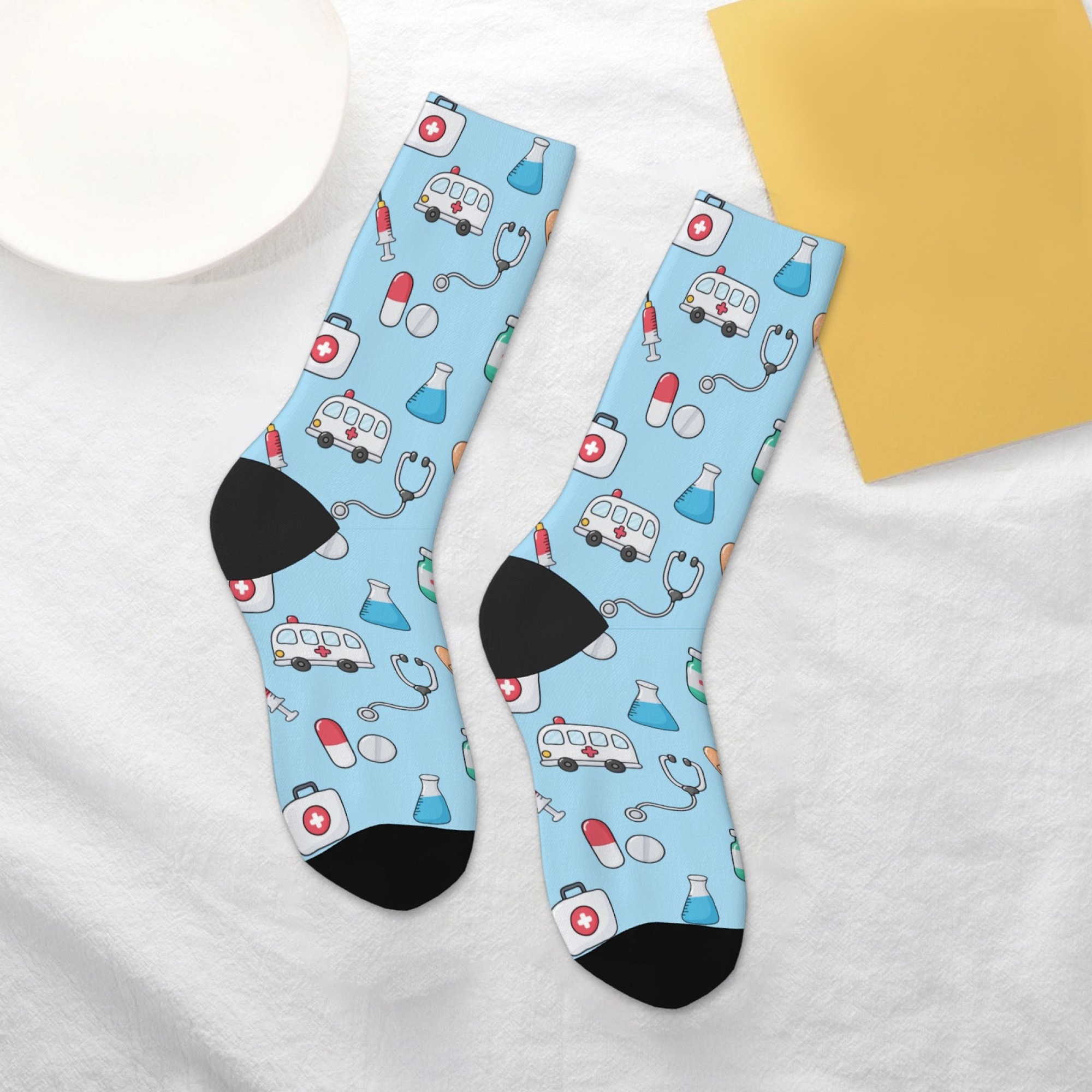 Cartoon Hospital Medical Theme – Compression Sock Medical recenzja i cena