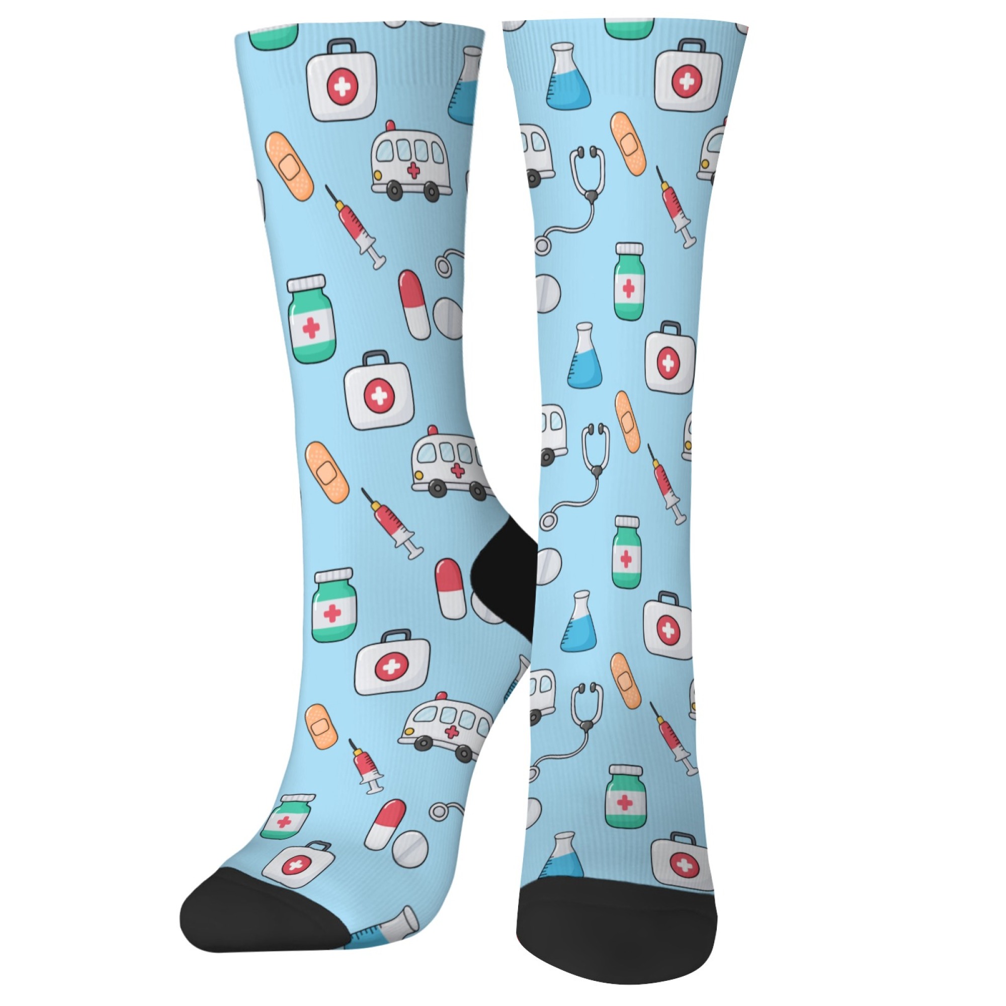 Cartoon Hospital Medical Theme – Compression Sock Medical recenzja i cena