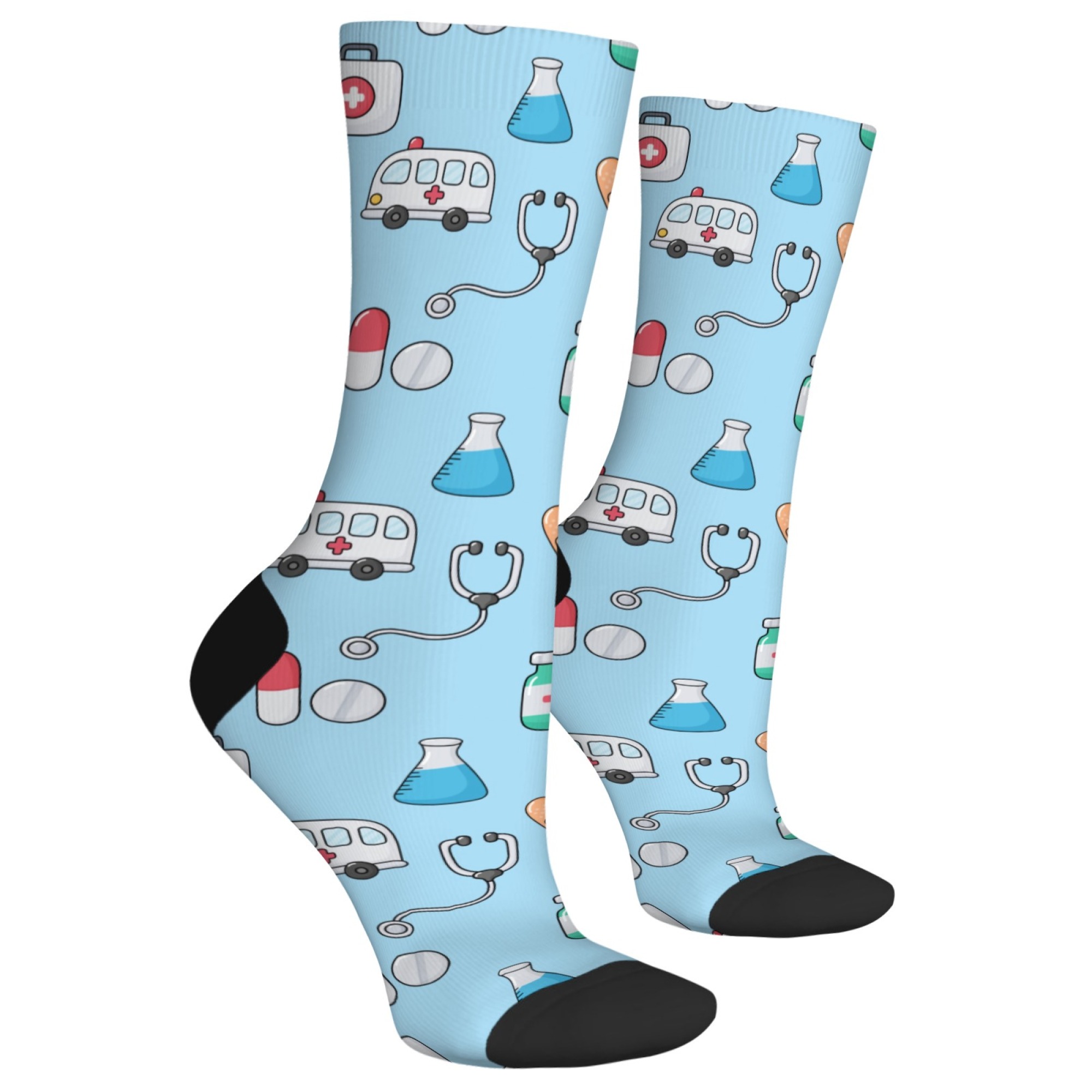 Cartoon Hospital Medical Theme – Compression Sock Medical recenzja i cena