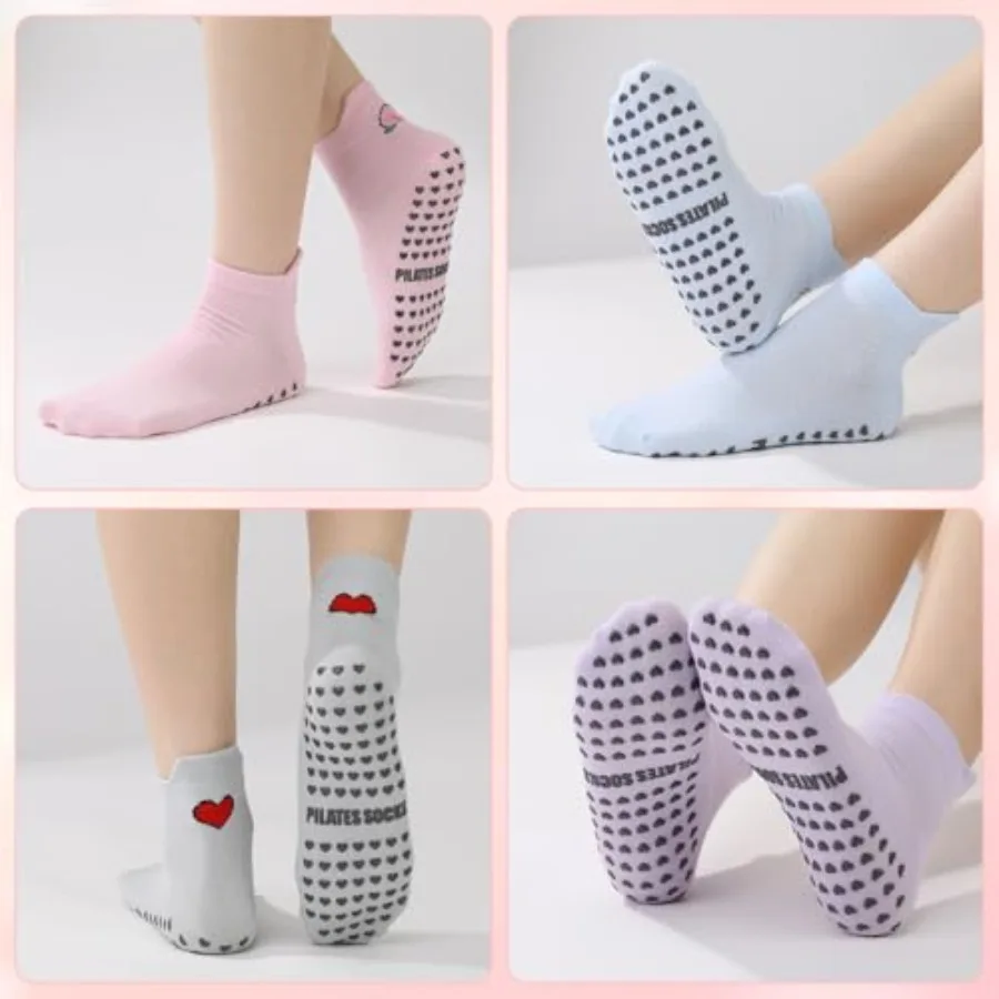 6 Pairs Pilates Socks with Gri – Grip Sock Yoga recenzja i cena