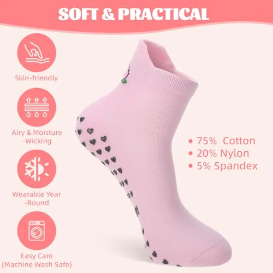 6 Pairs Pilates Socks with Gri – Grip Sock Yoga recenzja i cena