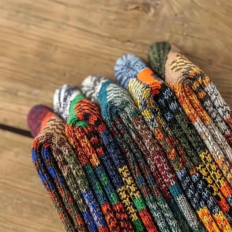 5 pairs of retro ethnic style  – Thermal Sock Winter recenzja i cena