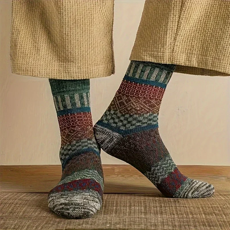 5 pairs of retro ethnic style  – Thermal Sock Winter recenzja i cena