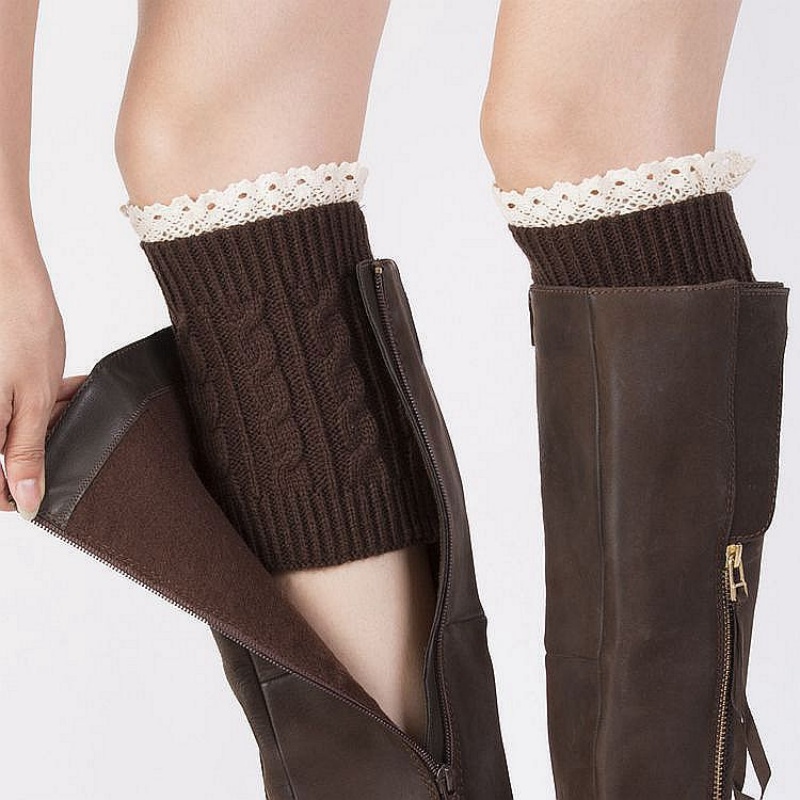 Winter Knit Solid Leg Warmers  – Thermal Sock Winter recenzja i cena