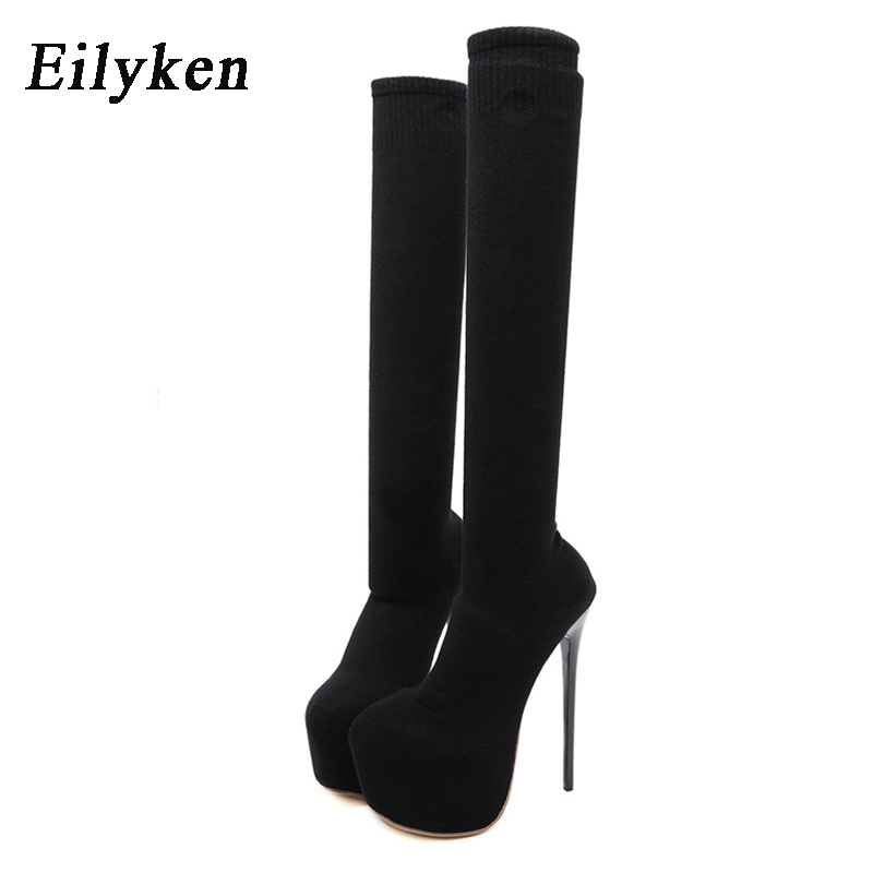 Eilyken 17CM Platform Heels Wo – Knee High Sock Women recenzja i cena