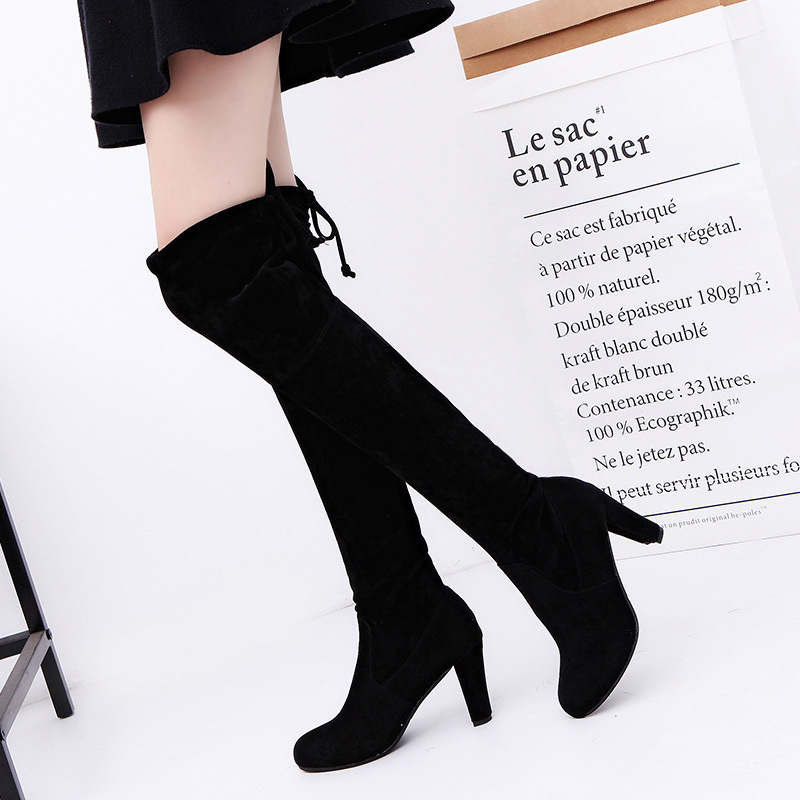 Women's Boots Stretch Fabric O – Knee High Sock Women recenzja i cena