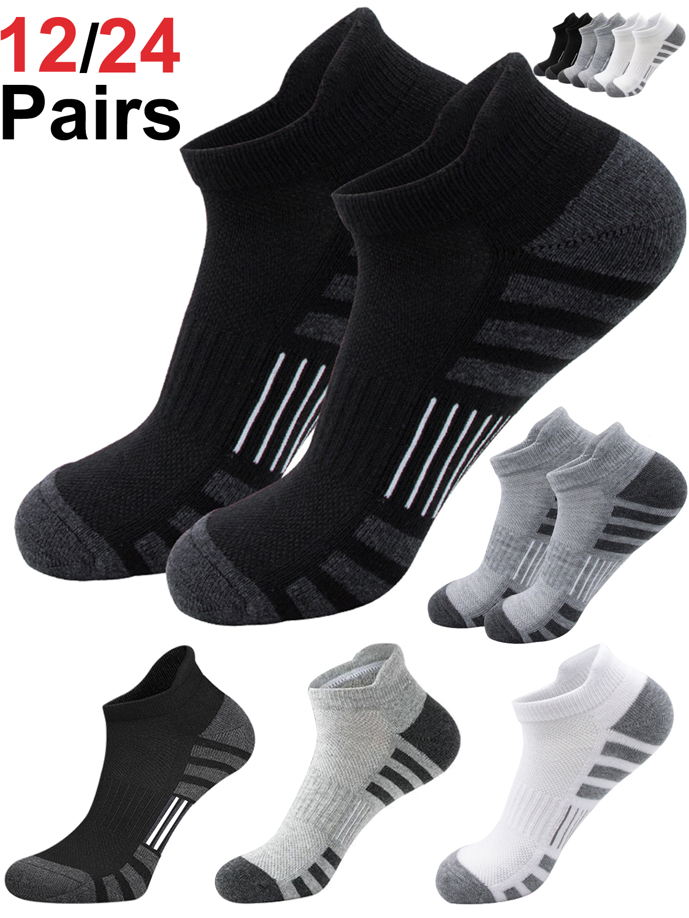 12/24 Pairs Cushioned Breathab – Athletic Sock Cushion recenzja i cena