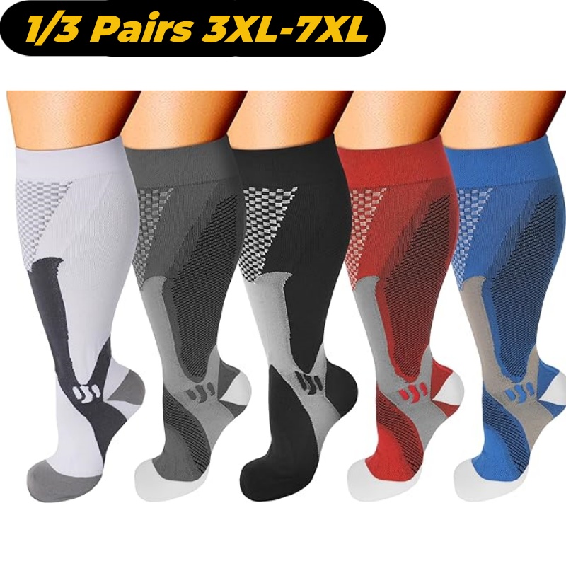 1/3Pairs 3XL-7XLPlus Size Wide – Compression Sock Medical recenzja i cena