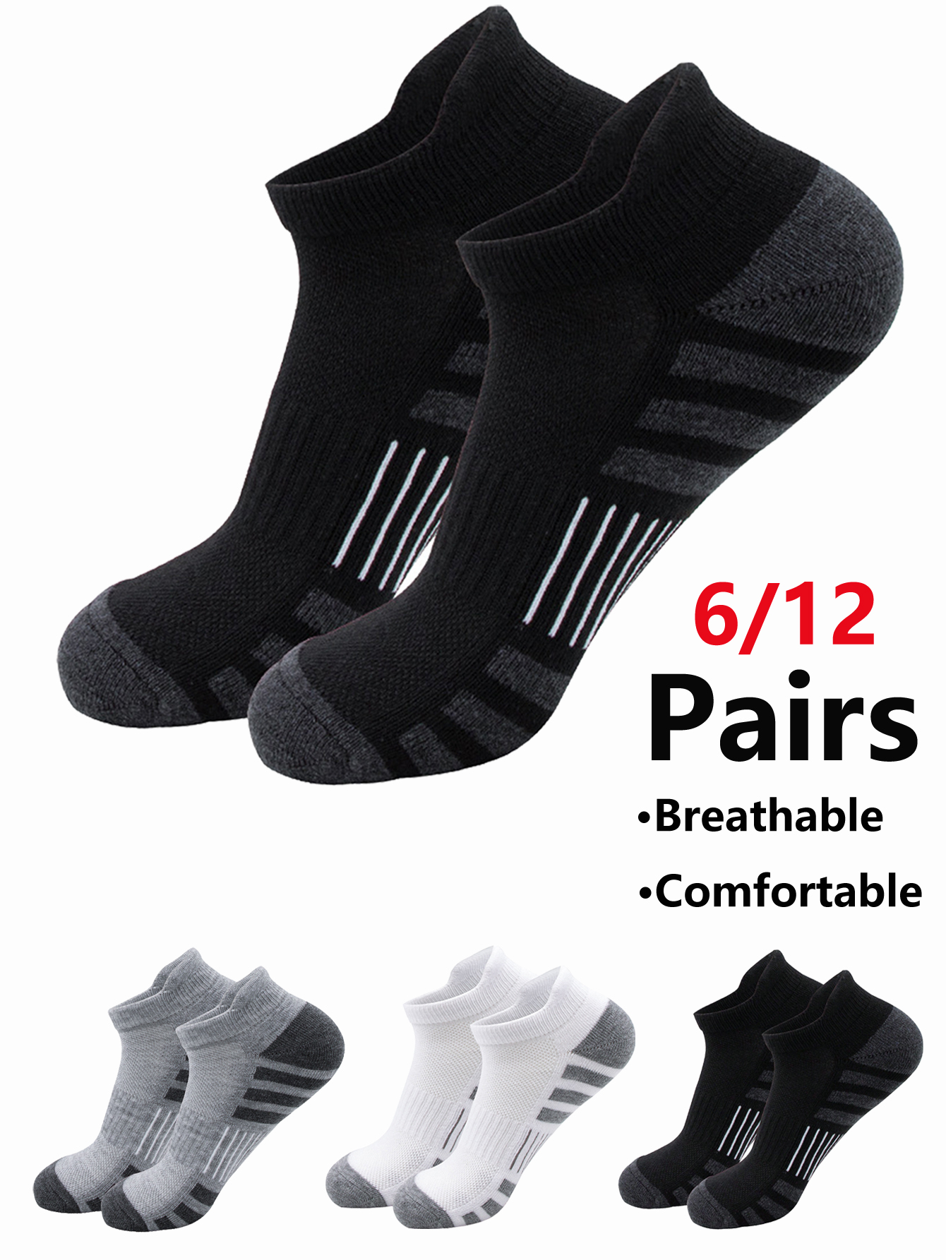 6/24 Pairs Cushioned Breathabl – Athletic Sock Cushion recenzja i cena