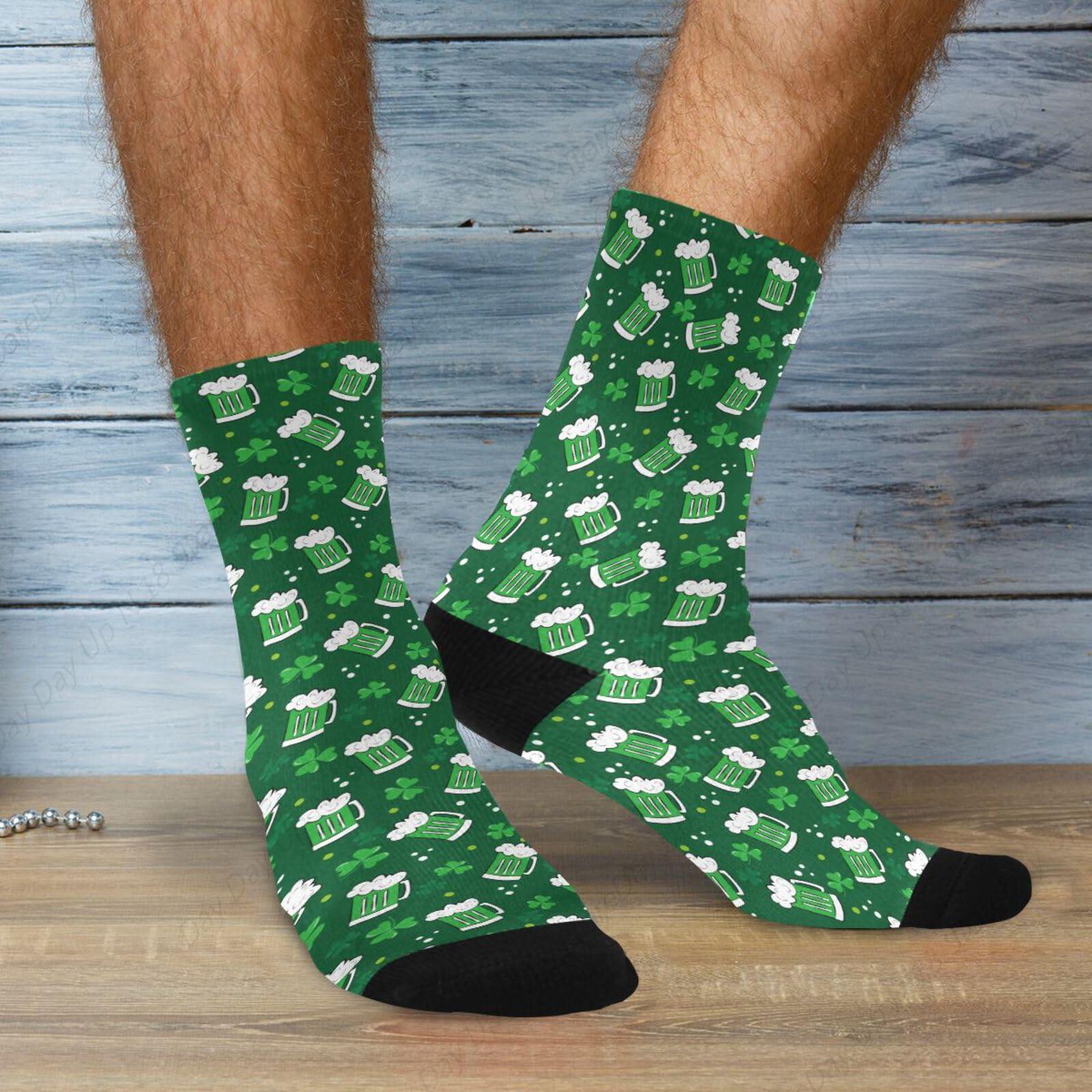Green Clover Leaf Beer St. Pat – Cotton Crew Sock Pack recenzja i cena