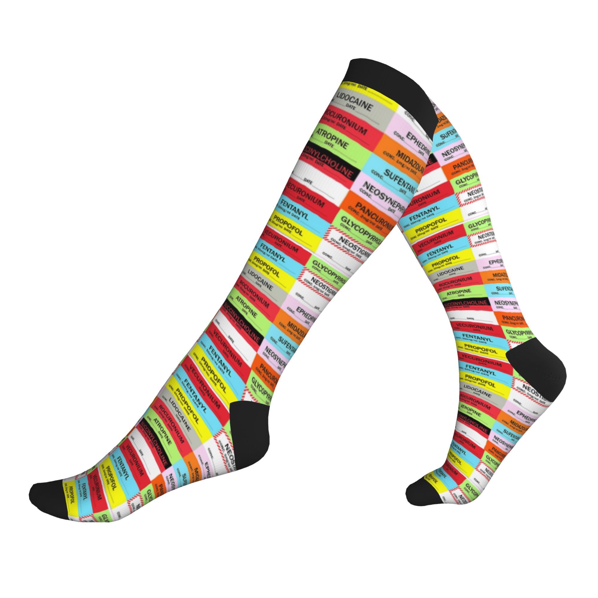 Novelty Printed Anesthesia Med – Compression Sock Medical recenzja i cena