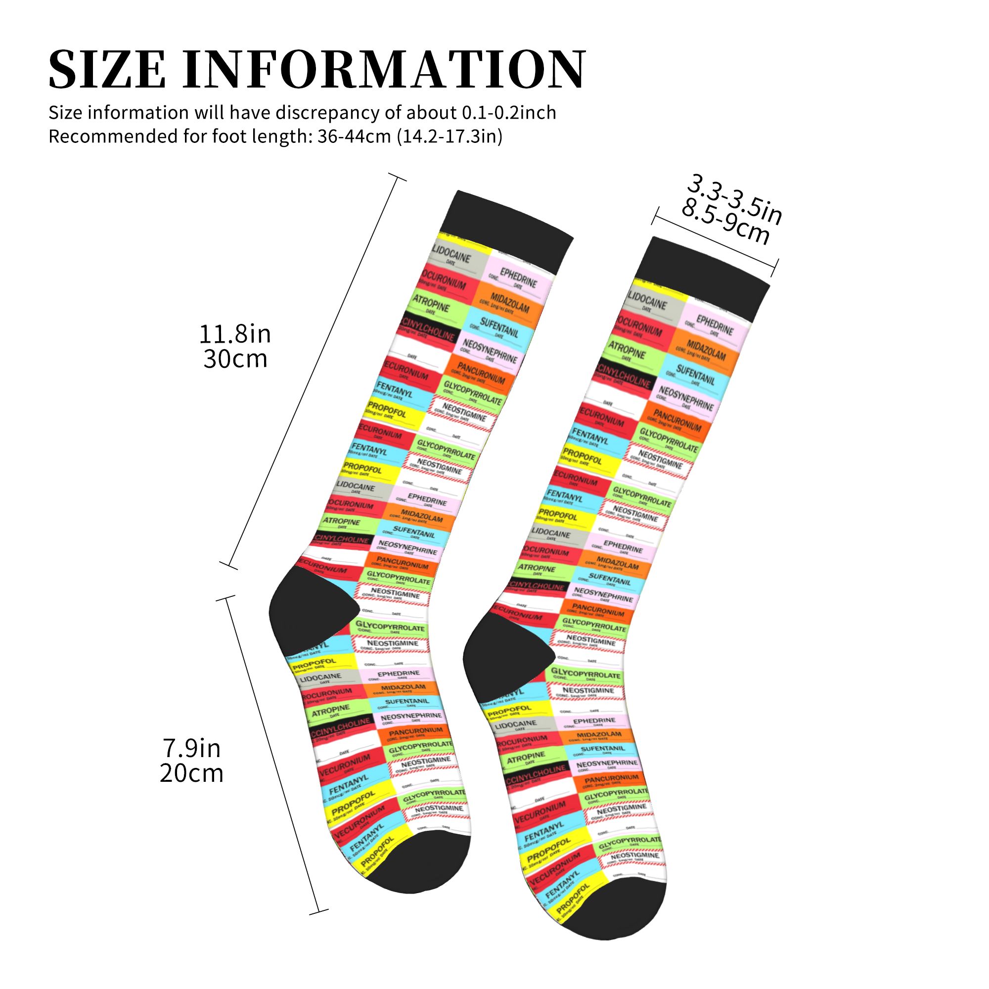 Novelty Printed Anesthesia Med – Compression Sock Medical recenzja i cena