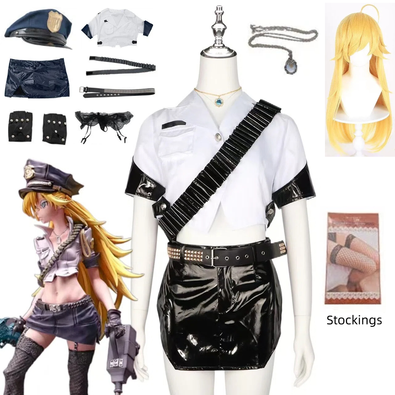Anime Panty Stocking Cosplay C – Fishnet Stocking Women recenzja i cena