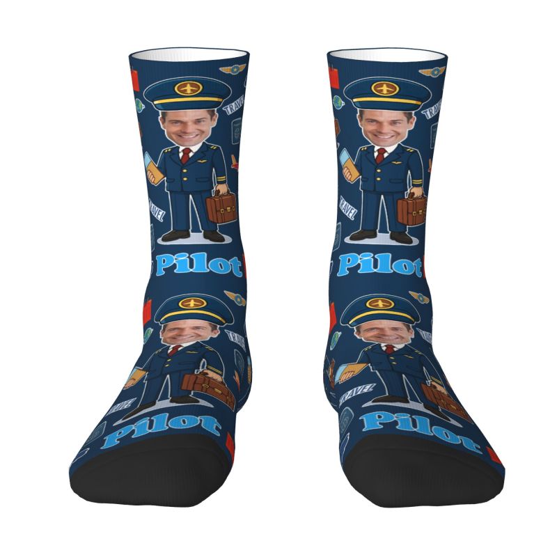 Novelty Men's Funny Pilot Cust – Dress Sock Men recenzja i cena