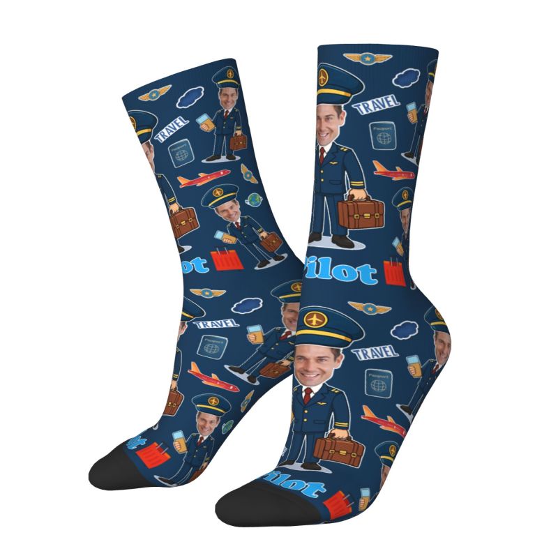 Novelty Men's Funny Pilot Cust – Dress Sock Men recenzja i cena