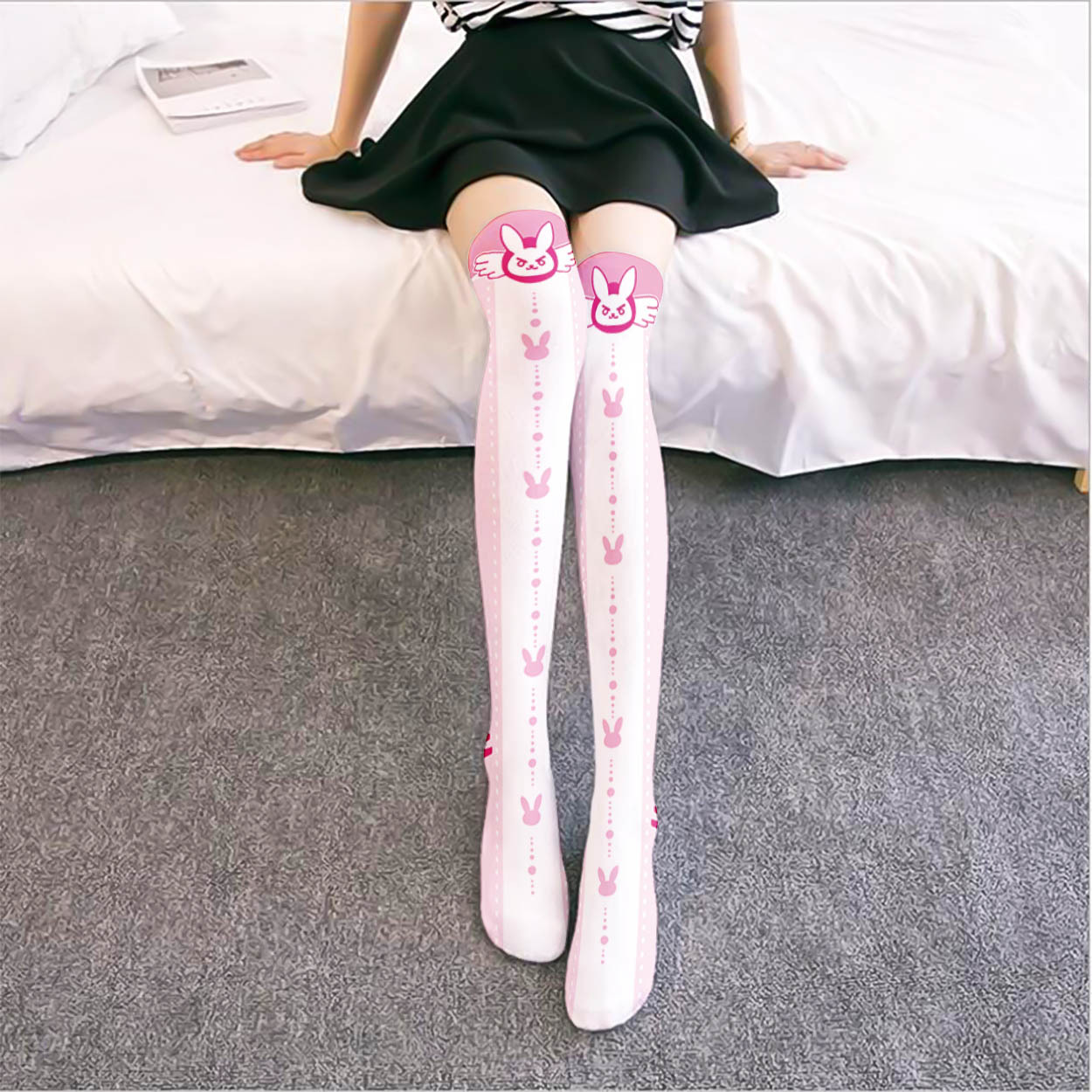 Game OW D.Va Cartoon Printed K – Silk Sock Bamboo recenzja i cena