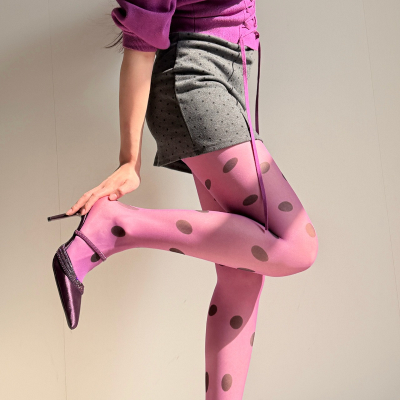 Retro Polka Dot Sheer Tights f – Tights Pantyhose Sheer recenzja i cena