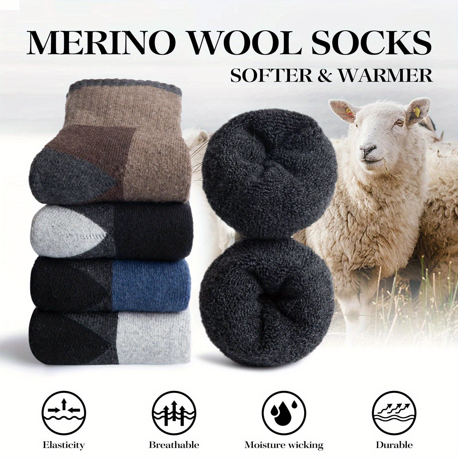 Winter Merino Wool Socks Thick – Wool Hiking Sock recenzja i cena