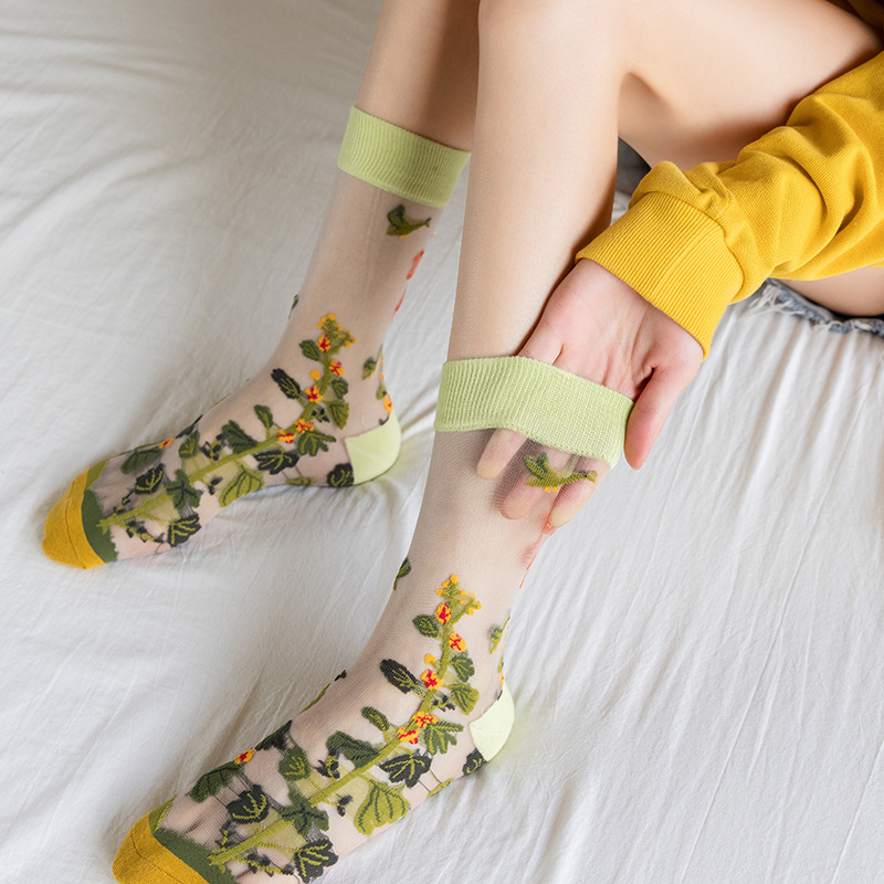 1/4 Pairs Retro Flower Women G – Silk Sock Bamboo recenzja i cena