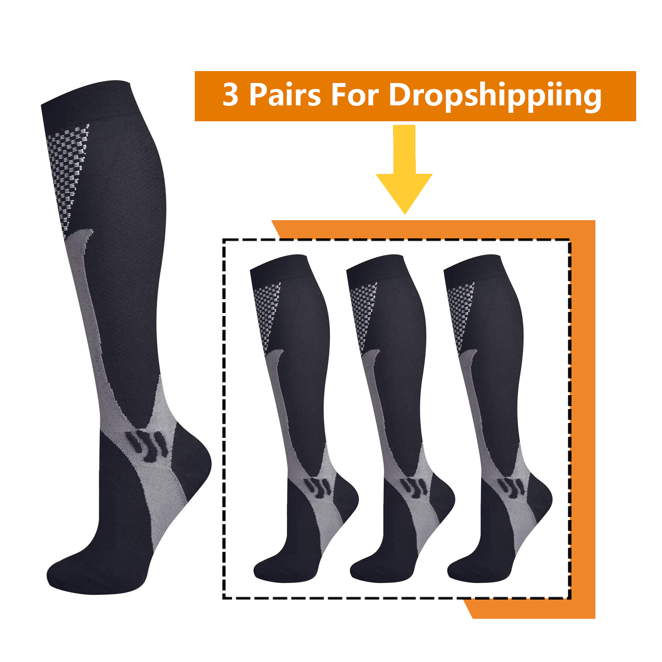 Brothock 3 Pairs For Dropshipp – Compression Sock Medical recenzja i cena