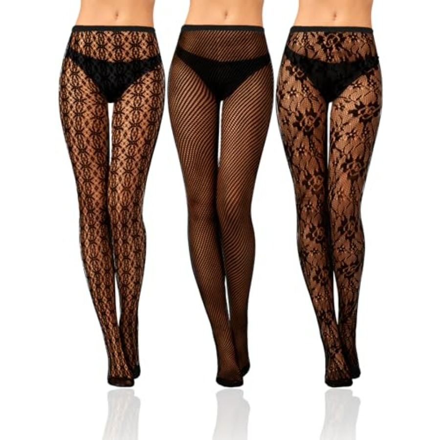 Bencailor 3 Pairs Women Rhines – Fishnet Stocking Women recenzja i cena