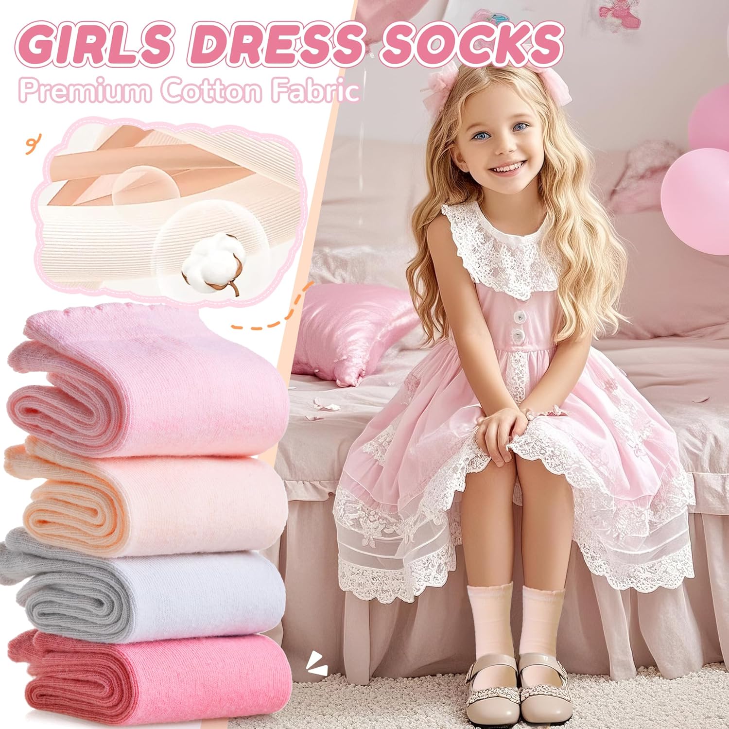 Girls Ruffle Crew Socks Little – Silk Sock Bamboo recenzja i cena
