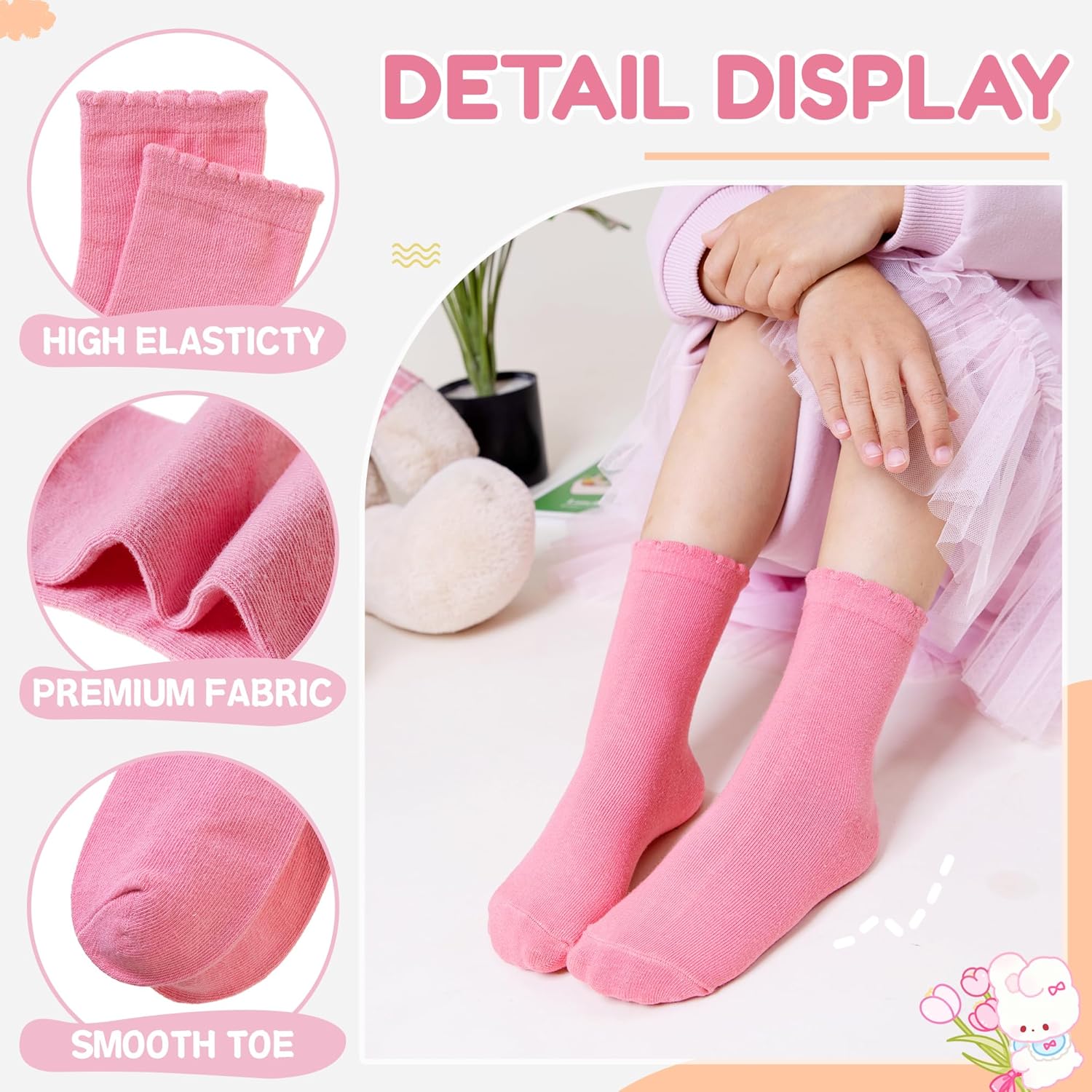 Girls Ruffle Crew Socks Little – Silk Sock Bamboo recenzja i cena