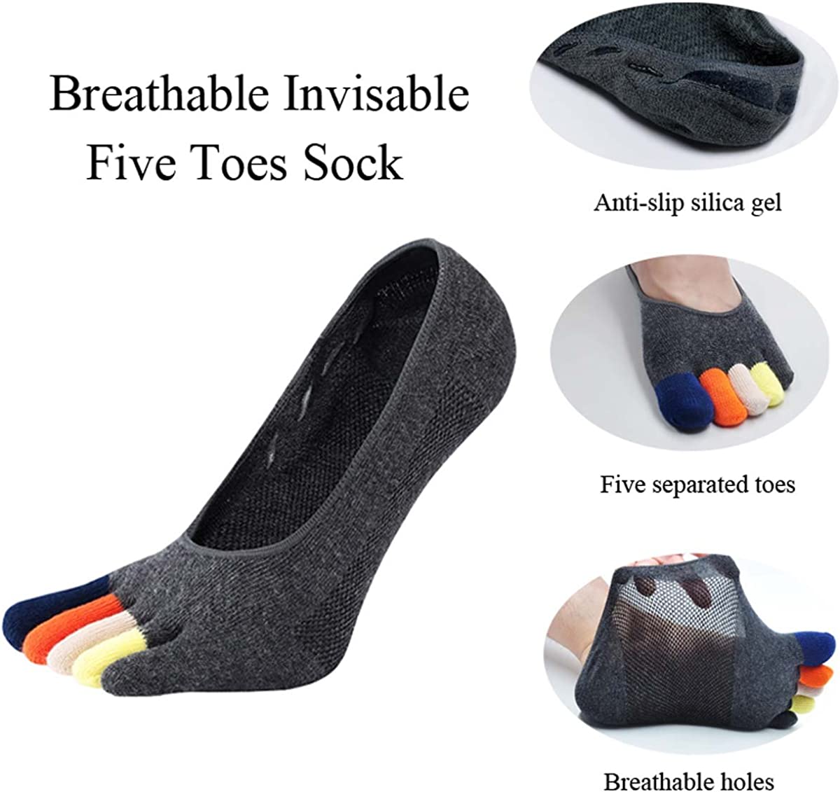 5 Pairs Colorful Loafer Socks  – Invisibility Sock Loafer recenzja i cena