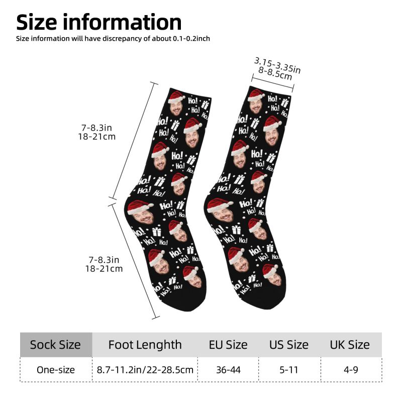 Christmas Face Photo Personali – Dress Sock Men recenzja i cena