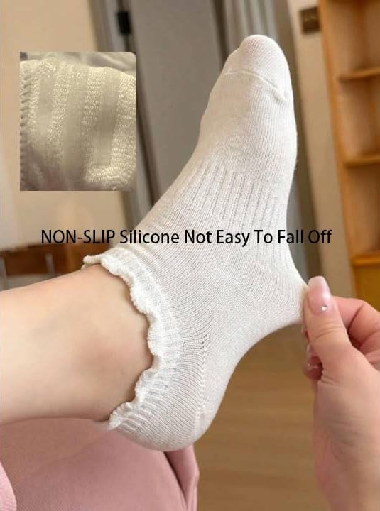Cute Ruffle Ankle Socks for Wo – Silk Sock Bamboo recenzja i cena