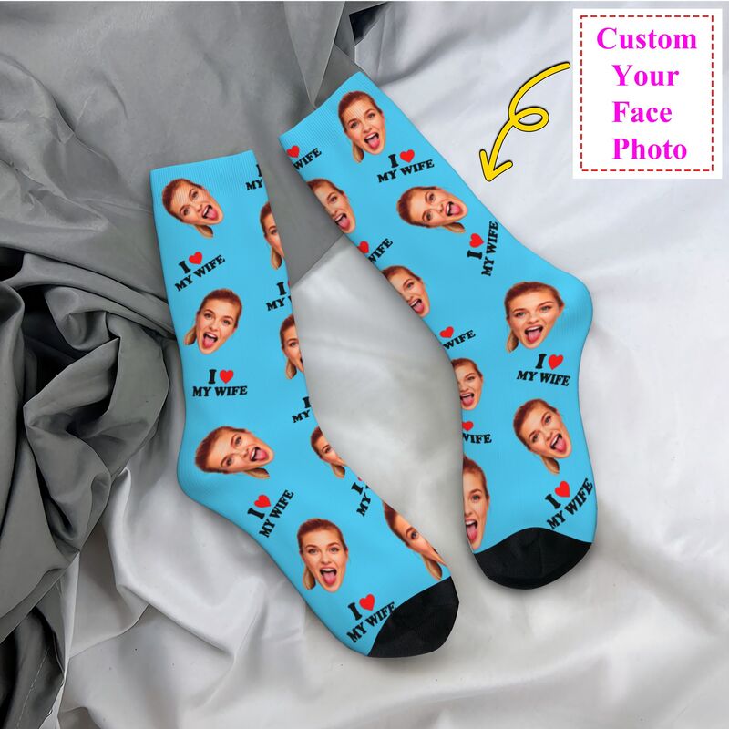 I Love My Wife Personalized Fa – Dress Sock Men recenzja i cena