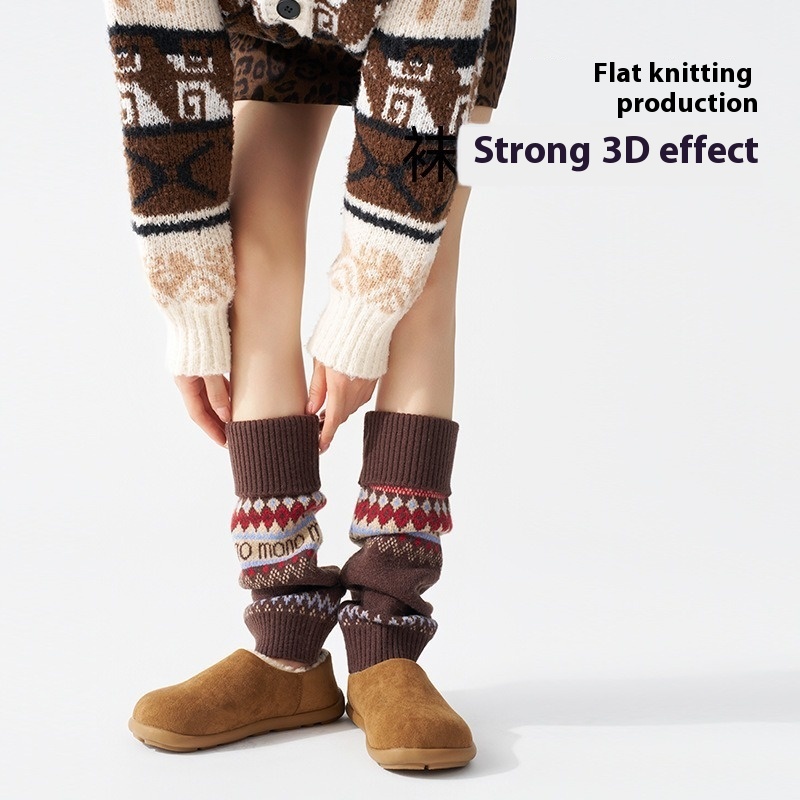 ​Fair Isle Knitted Leg Warmers – Boot Sock Slouchy recenzja i cena