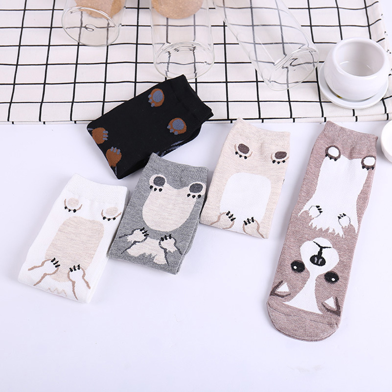 5 Pairs/pack Funny Cartoon Dog – Cotton Crew Sock Pack recenzja i cena