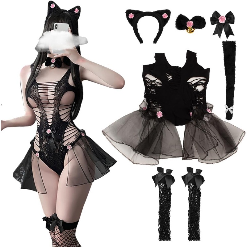 Women Sexy Lingerie Cosplay Ca – Fishnet Stocking Women recenzja i cena