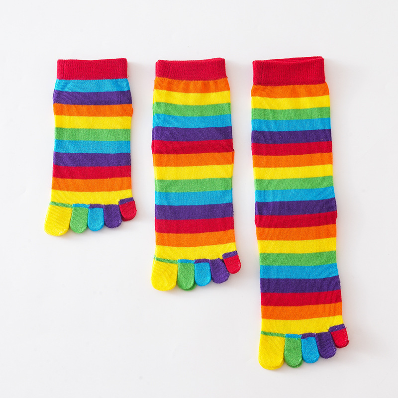 Women's Socks Rainbow Striped  – Toe Sock Split recenzja i cena