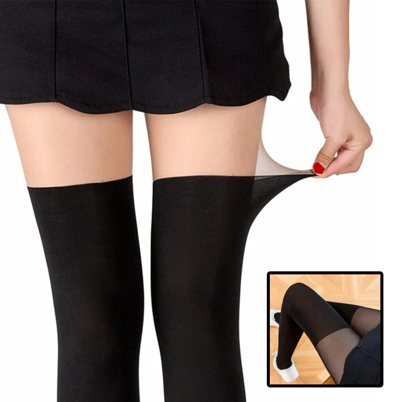 Fake Over-the-Knee Velvet Tigh – Tights Pantyhose Sheer recenzja i cena