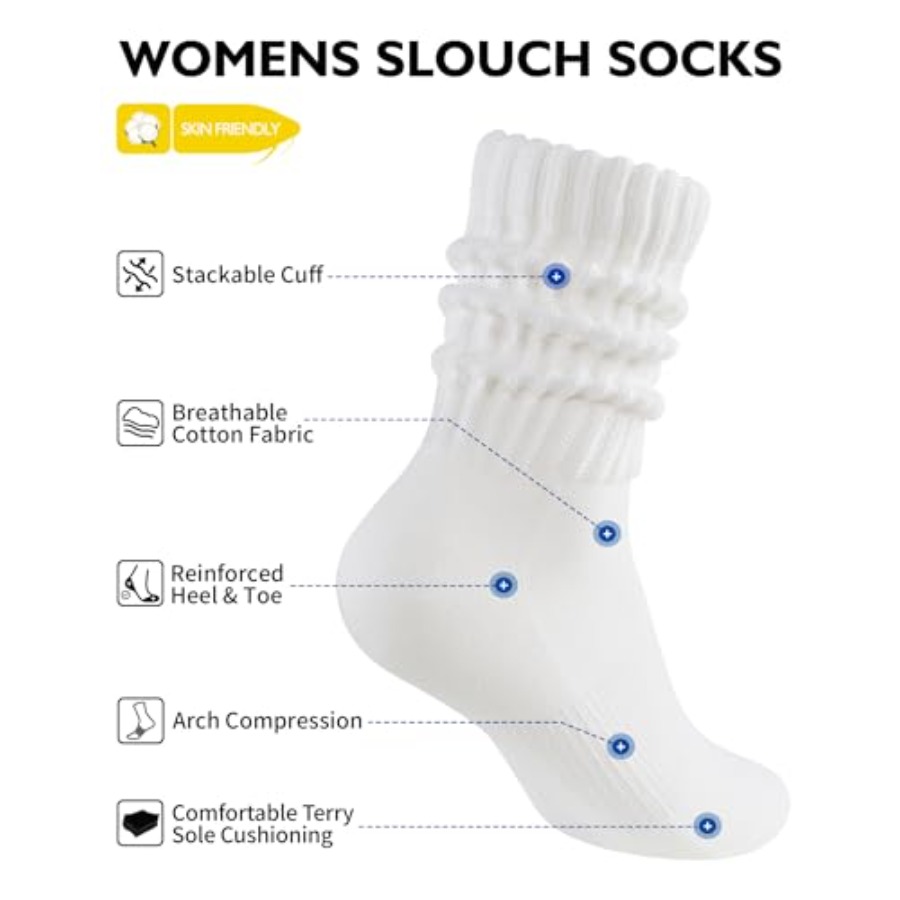 CLOSEMATE Womens Scrunch Crew  – Boot Sock Slouchy recenzja i cena