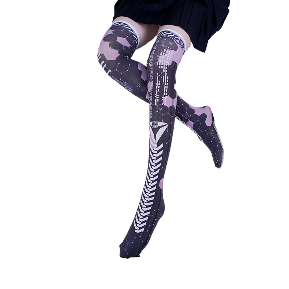Anime Game Robot AI Mech Stock – Knee High Sock Women recenzja i cena
