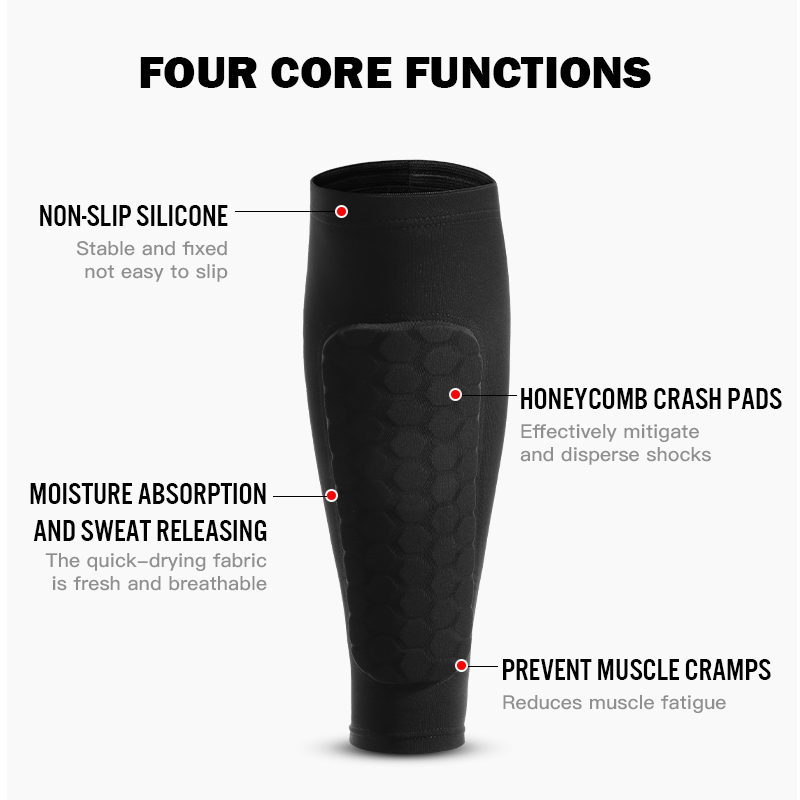 1Pcs Football Shin Guard Socks – Compression Sleeve Calf recenzja i cena