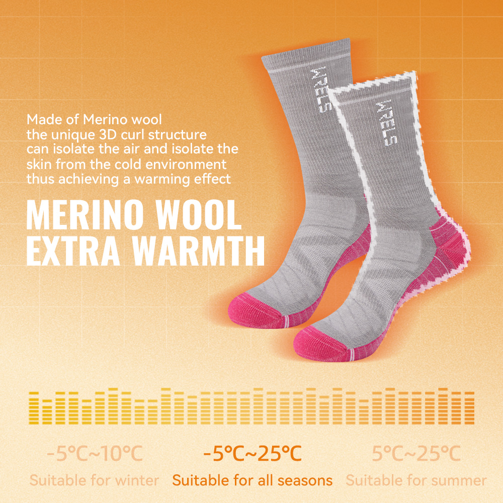 WRELS 1/2/3 Merino Wool Socks  – Wool Hiking Sock recenzja i cena