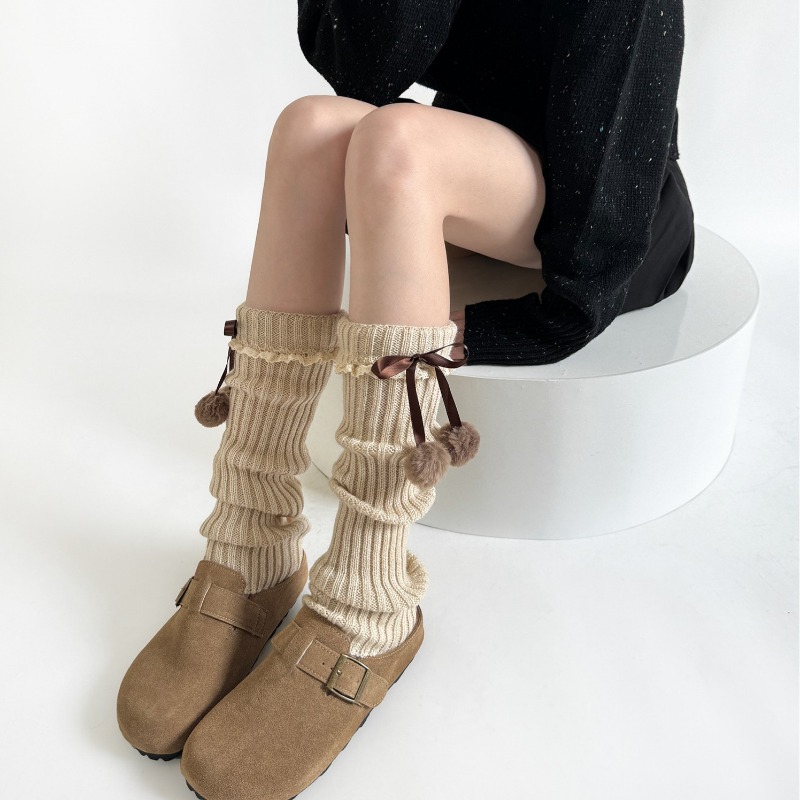 Camel Knit Leg Warmers with Fu – Boot Sock Slouchy recenzja i cena